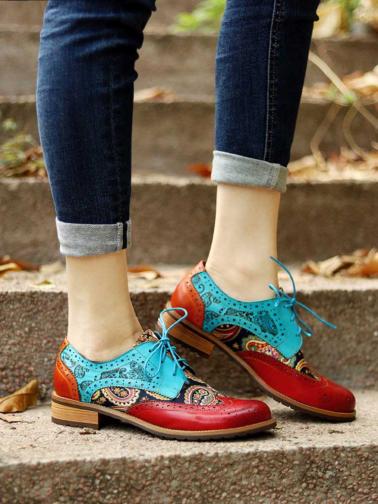 Bohemian Handmade Brogue Shoes – product view 14