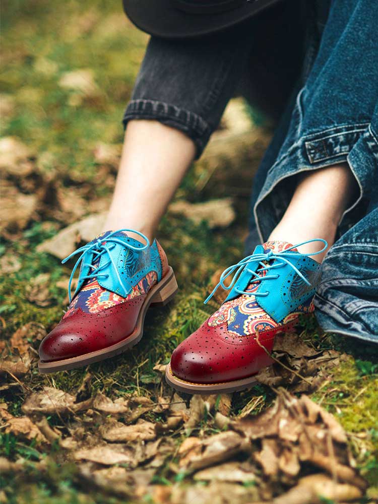 Bohemian Handmade Brogue Shoes – product view 15