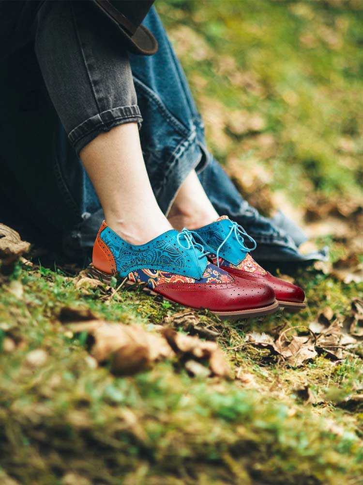 Bohemian Handmade Brogue Shoes – product view 16