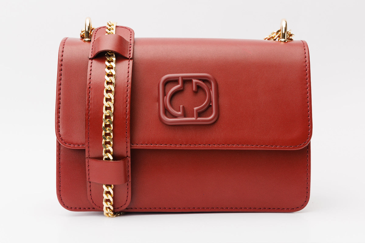 Vinci Leather The Maneadero Dark Red Leather Handbag – product view 2