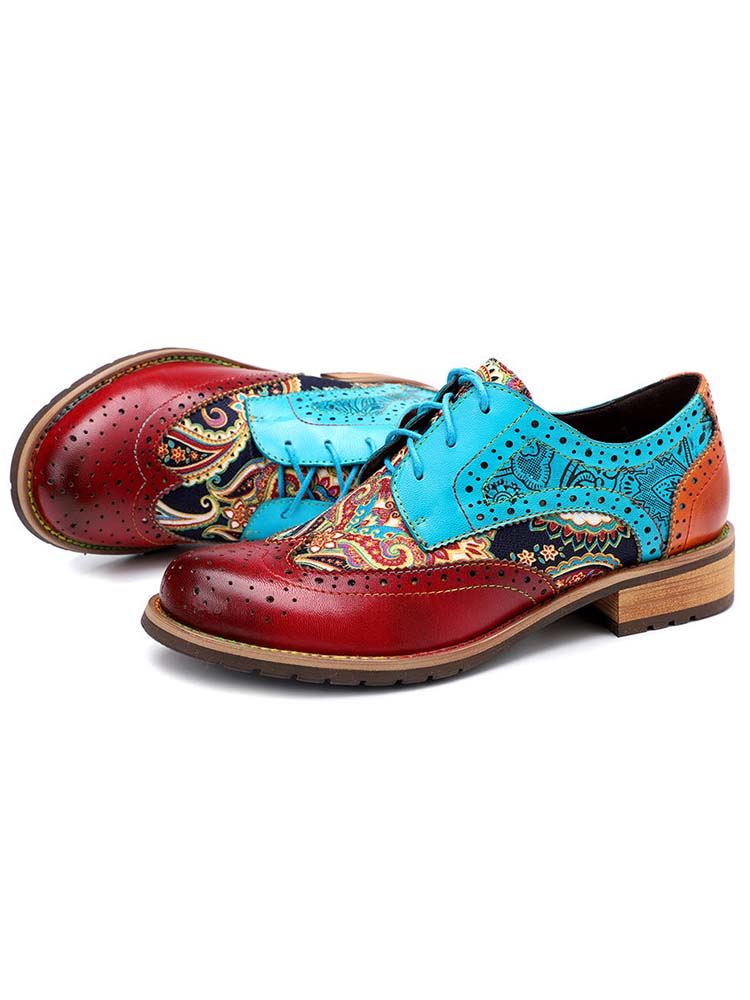Bohemian Handmade Brogue Shoes – product view 5