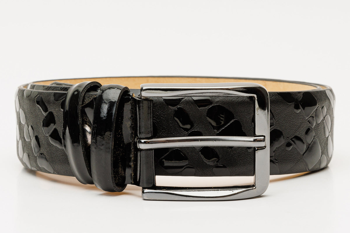 Vinci Leather The Arnold Black Leather Belt – product view 5