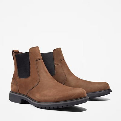 Timberland Stormbucks Waterproof Chelsea Men's Boots — Brown Leather