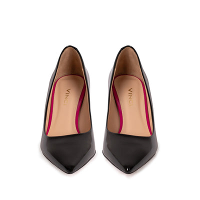 Vinci Leather The Brunello Black Patent Leather Pump Women Shoe – product view 3