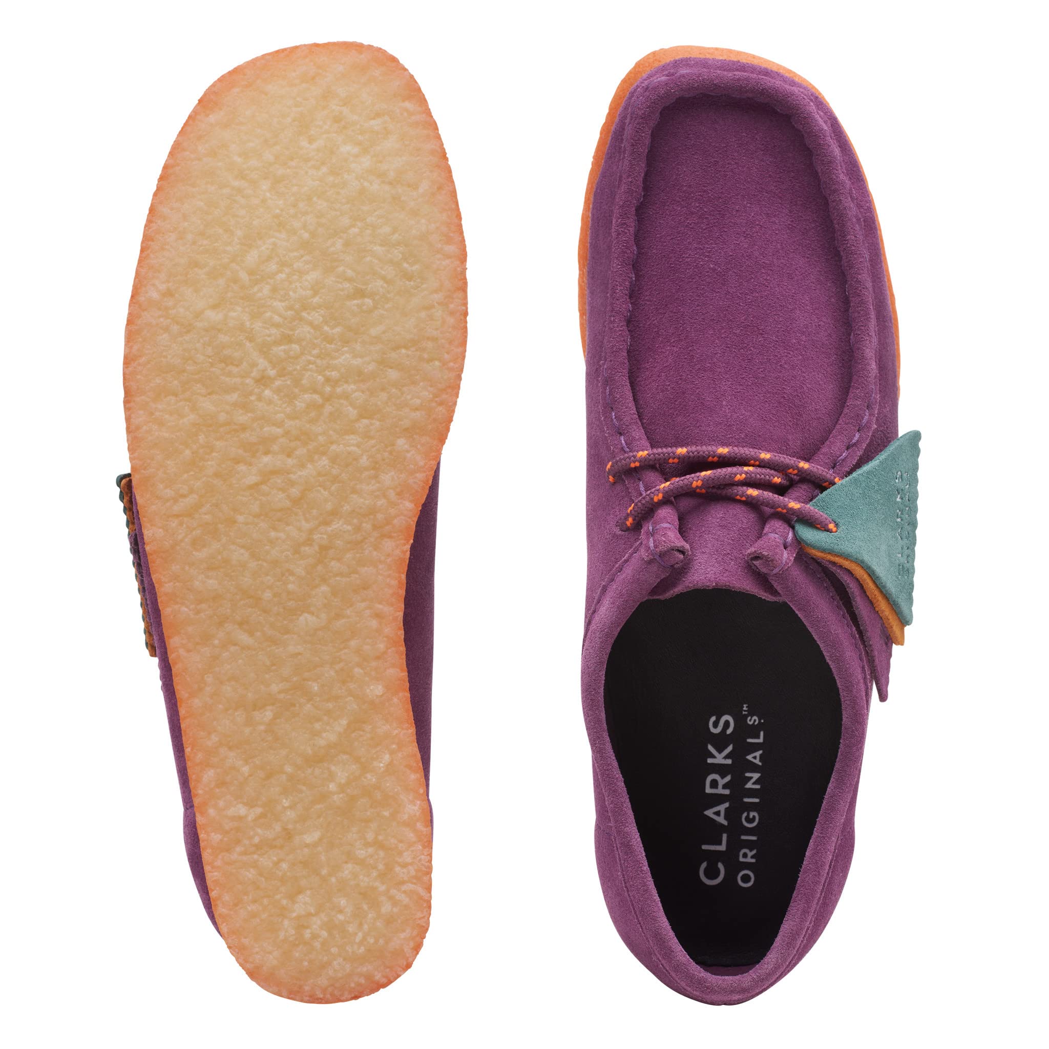 Clarks Originals Wallabee Women's Purple Suede Combi Casual Shoes