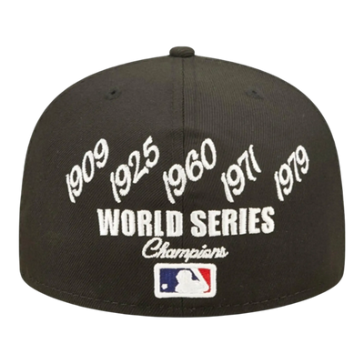 New Era Crown Champs WS 59Fifty Pittsburgh Pirates Men Fitted Hat Black