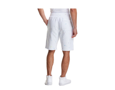 Champion C Life Reverse Weave Paint Splatter Men's Shorts — White