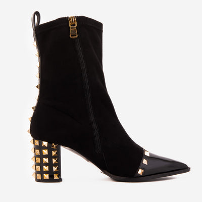 Vinci Leather The Amethyst Studded Black Suede Leather Women’s Boot – product view 7