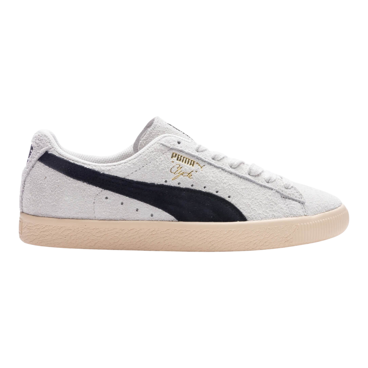 Puma Clyde Hairy Suede Men Sneakers Sedate Gray/Cashew – product view 1