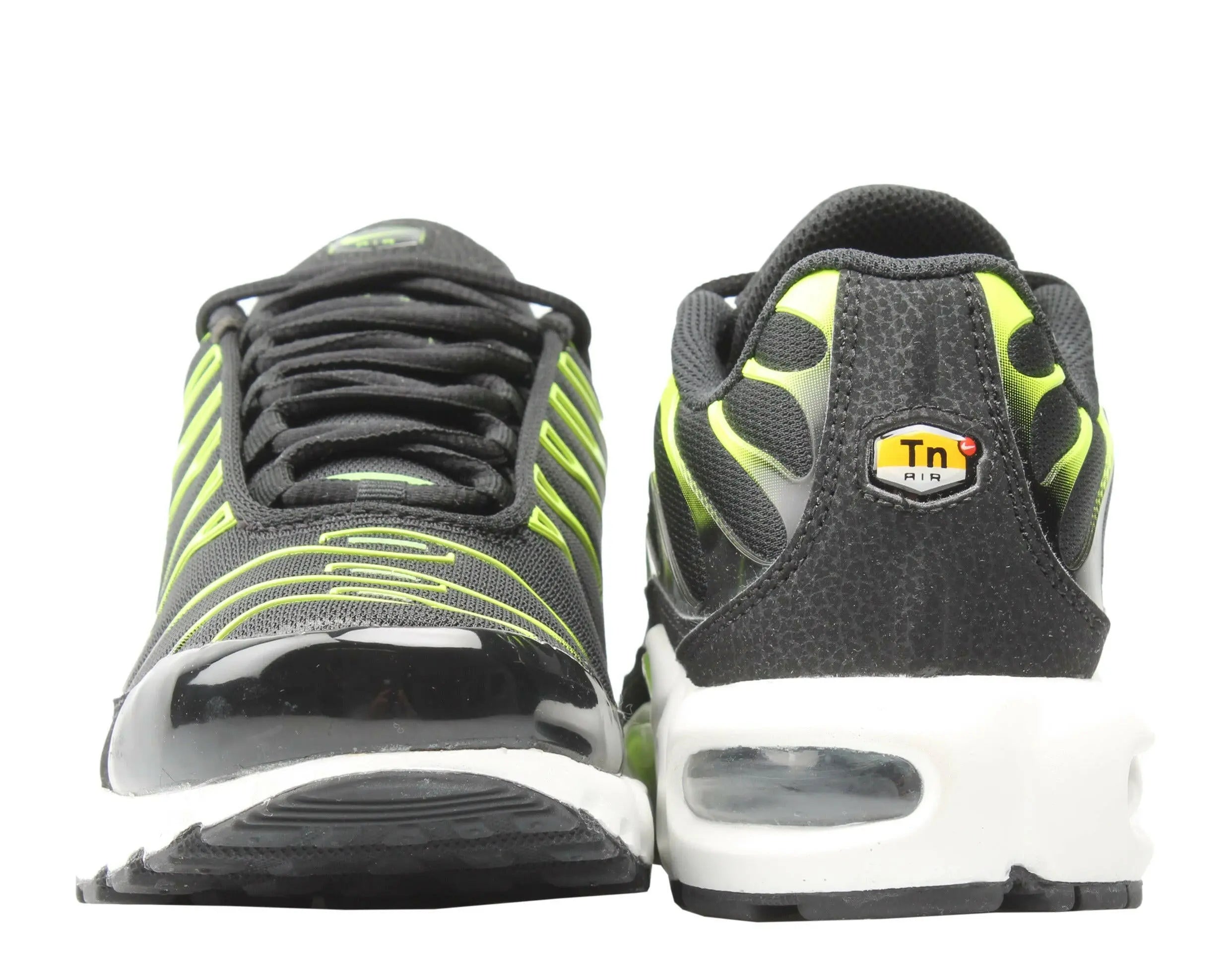 Nike Air Max Plus Men Running Sneakers Black/Volt-White-Platinum Tint