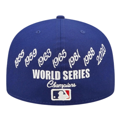 New Era Los Angeles Dodgers Crown Champs WS Fitted Hat Blue Men Fitted Hat