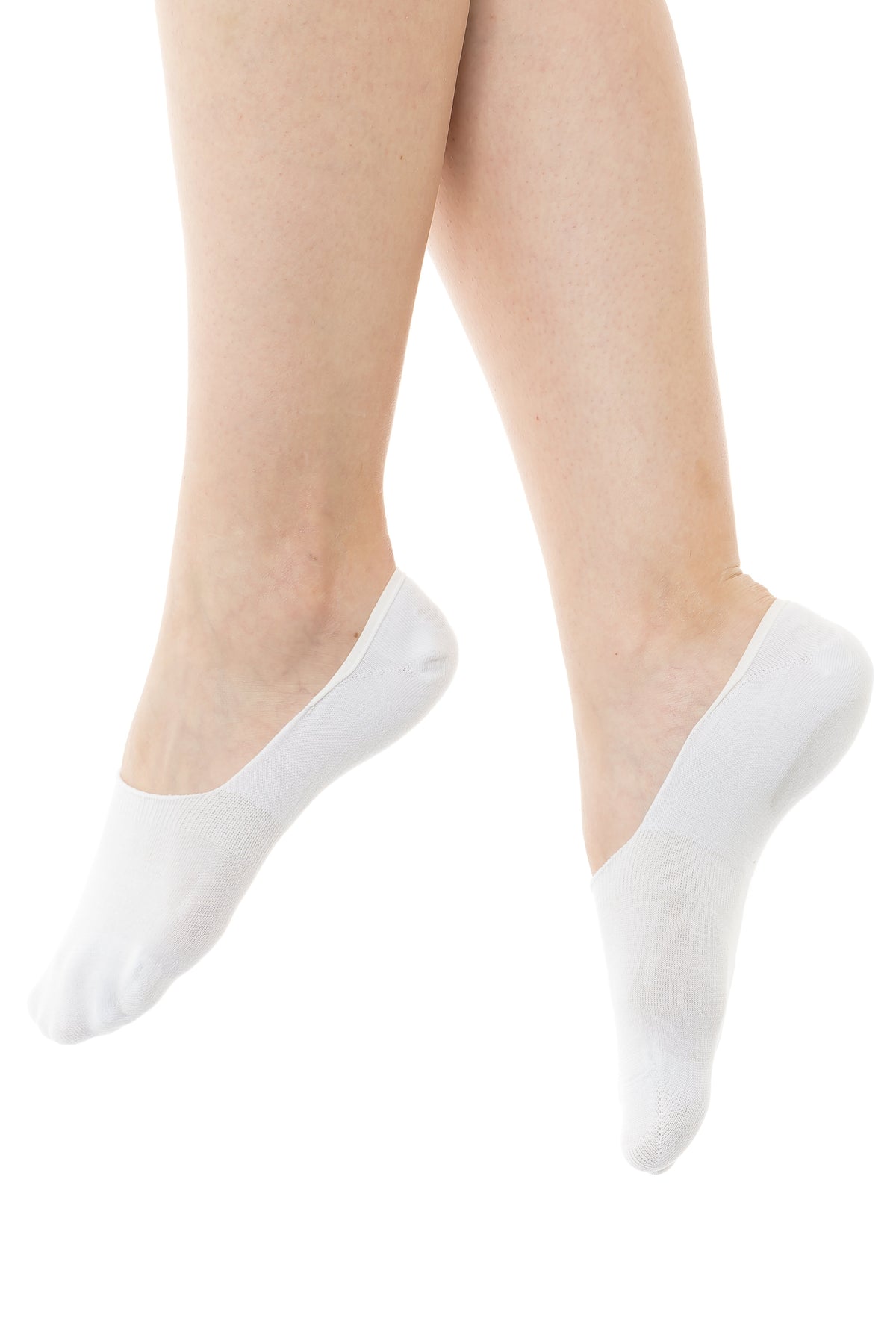 Women’s Bamboo No-Show Socks 6-Pack, White, Pink & Black
