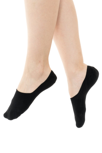 Women’s Bamboo No-Show Socks 6-Pack, White, Pink & Black