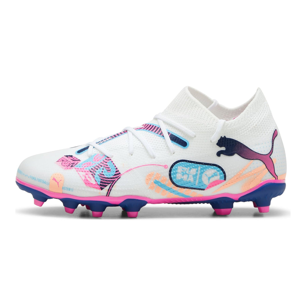 Puma Future 7 Match Volume Up Youth Football Boots White/Pink