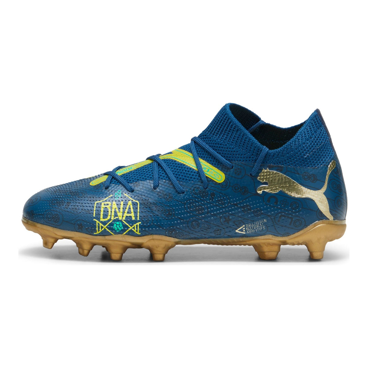 Puma Future 7 Match BNA Youth Football Boots Marine Blue/Pelé Yellow