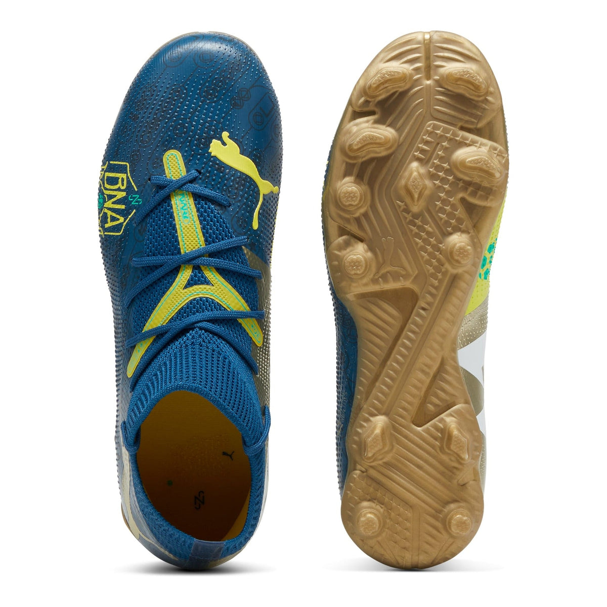 Puma Future 7 Match BNA Youth Football Boots Marine Blue/Pelé Yellow
