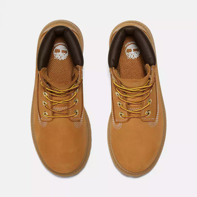 Timberland 6-Inch Premium Waterproof Big Kids' (GS) Boots — Wheat Nubuck (12909W)