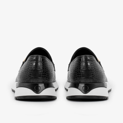 The Padova Black Leather Men Sneaker