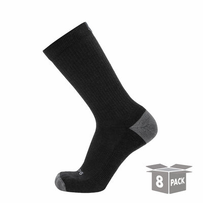 8 Pairs Carbon - Casual Crew Midweight Merino Wool Sock