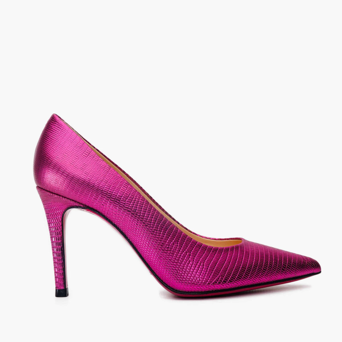 Vinci Leather The Maple Fuchsia Leather Pump Fuchsia Sole Women Shoe – product view 1