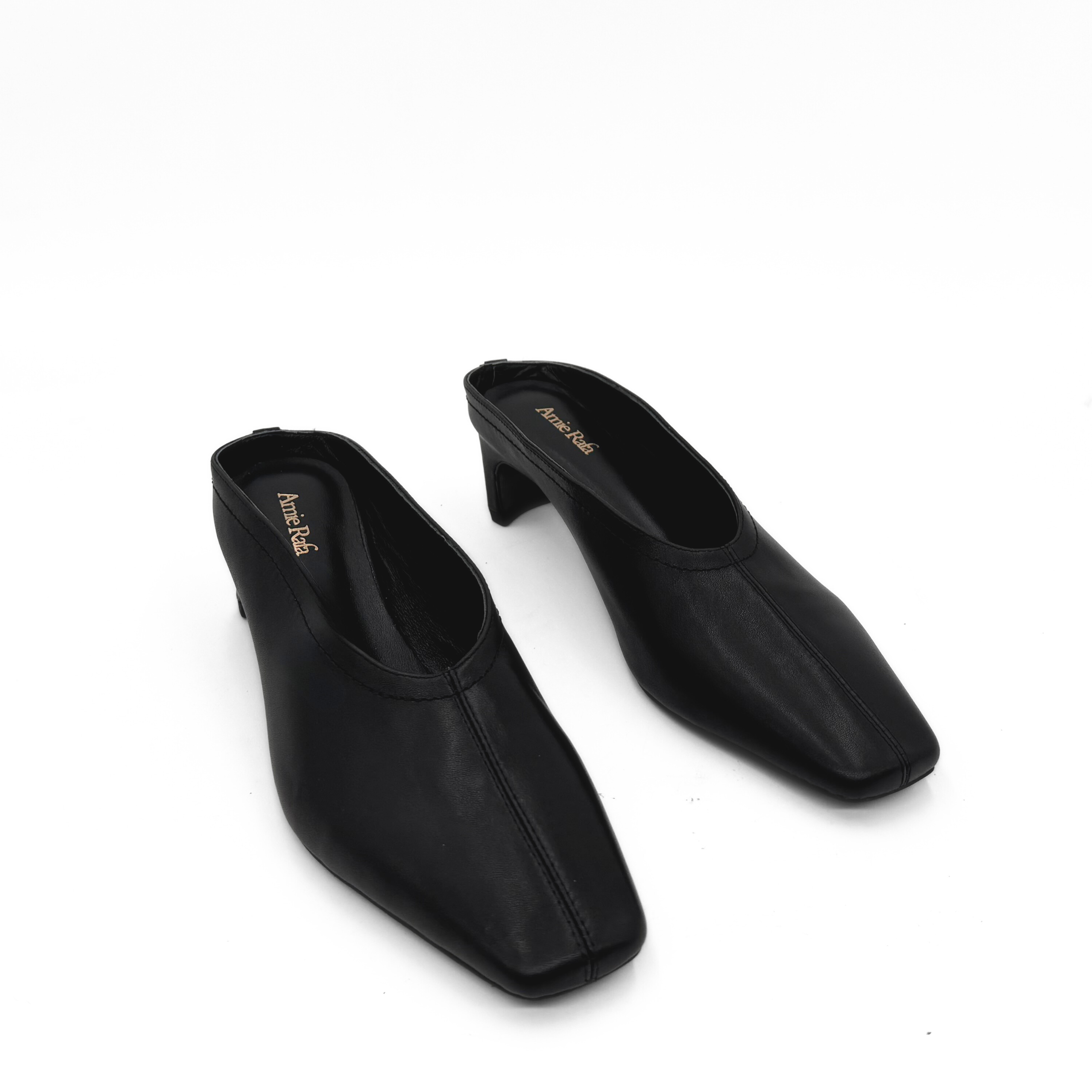 Junie Heeled Leather Mule