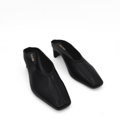 Junie Heeled Leather Mule