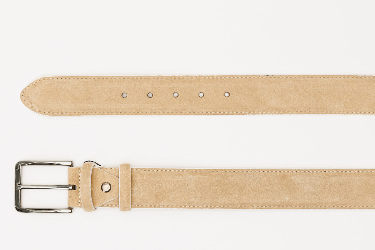 Vinci Leather The Bari Beige Leather Belt – product view 7