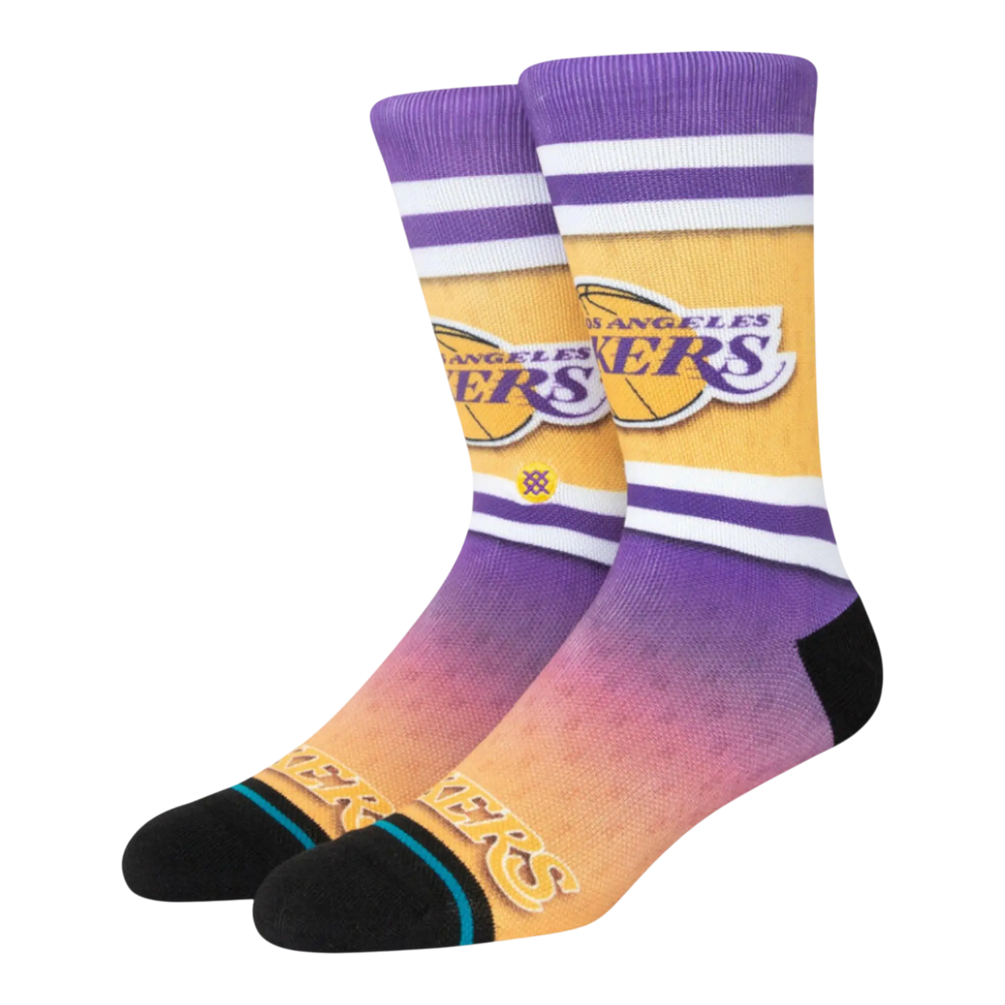 Stance x NBA Los Angeles Lakers Fader Men Crew Socks Purple