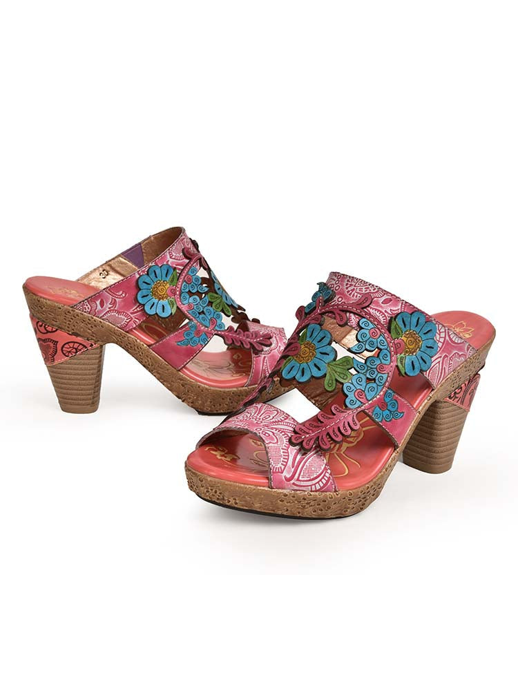 Addyson Fish Mouth Genuine Leather Sandals – product view 4