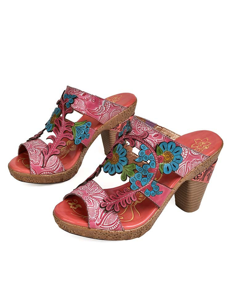 Addyson Fish Mouth Genuine Leather Sandals – product view 3