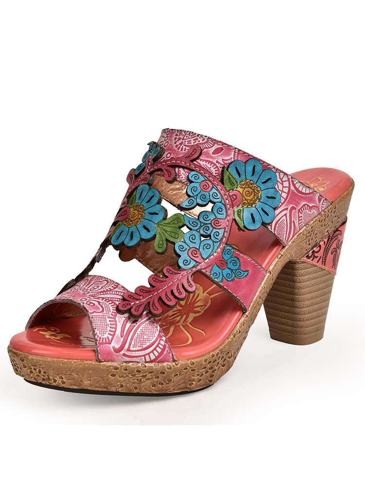 Addyson Fish Mouth Genuine Leather Sandals – product view 1