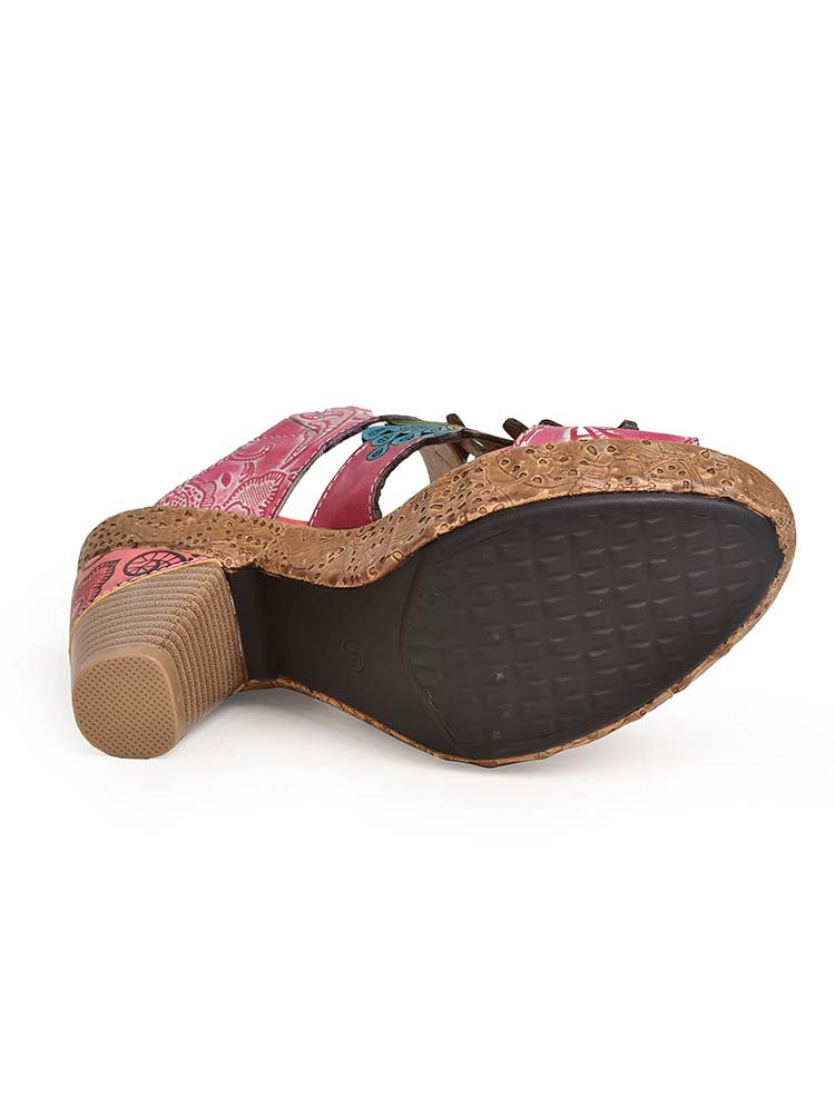 Addyson Fish Mouth Genuine Leather Sandals – product view 7