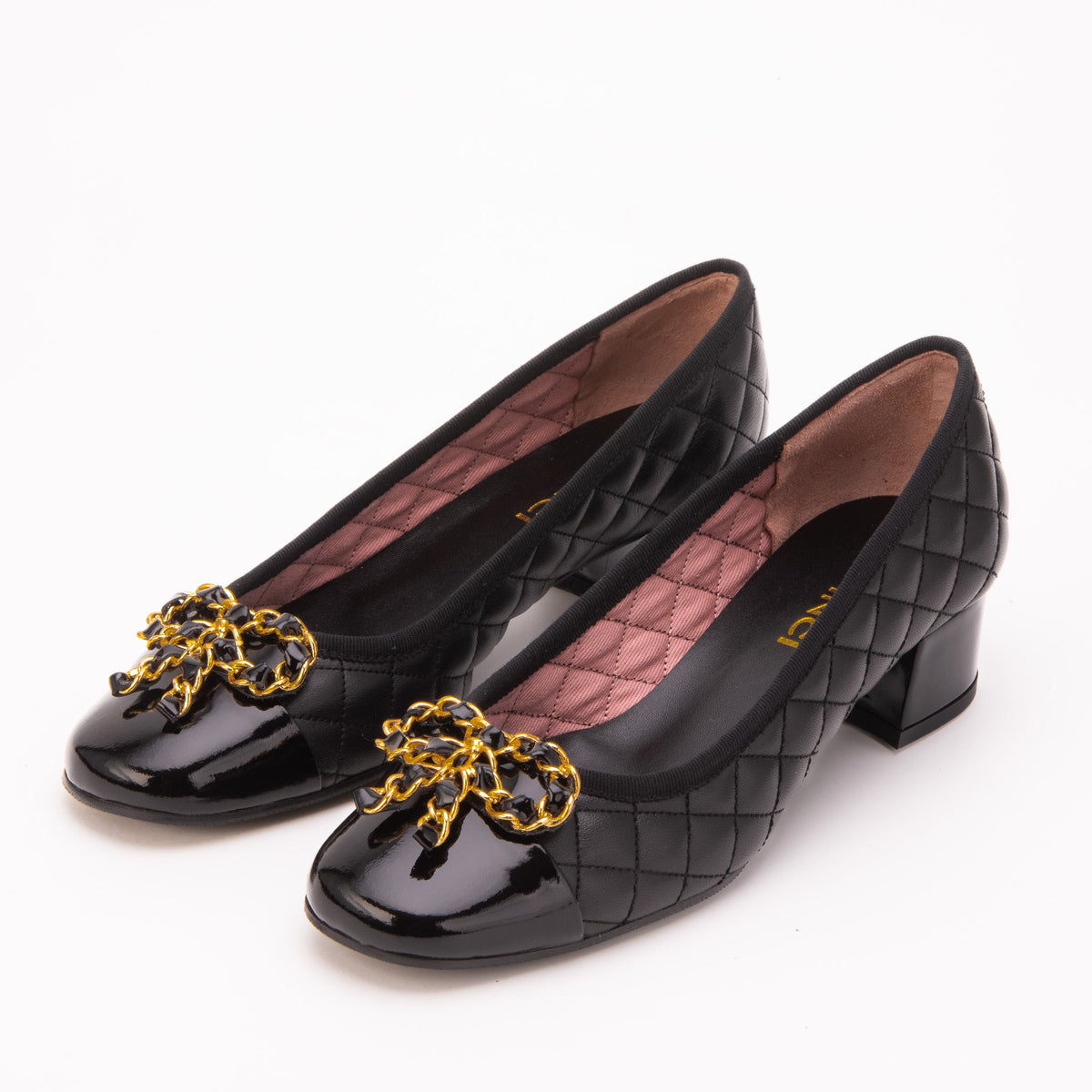Vinci Leather The Bellarose Black Quilted Leather Women Heel – product view 6