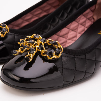 Vinci Leather The Bellarose Black Quilted Leather Women Heel – product view 3