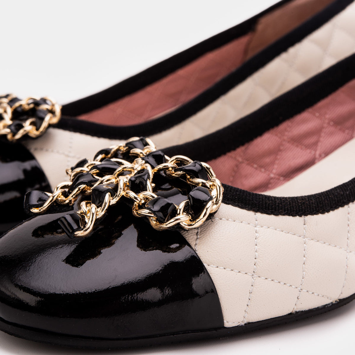 Vinci Leather The Bellarose Ivory Quilted Leather Women Heel – product view 3