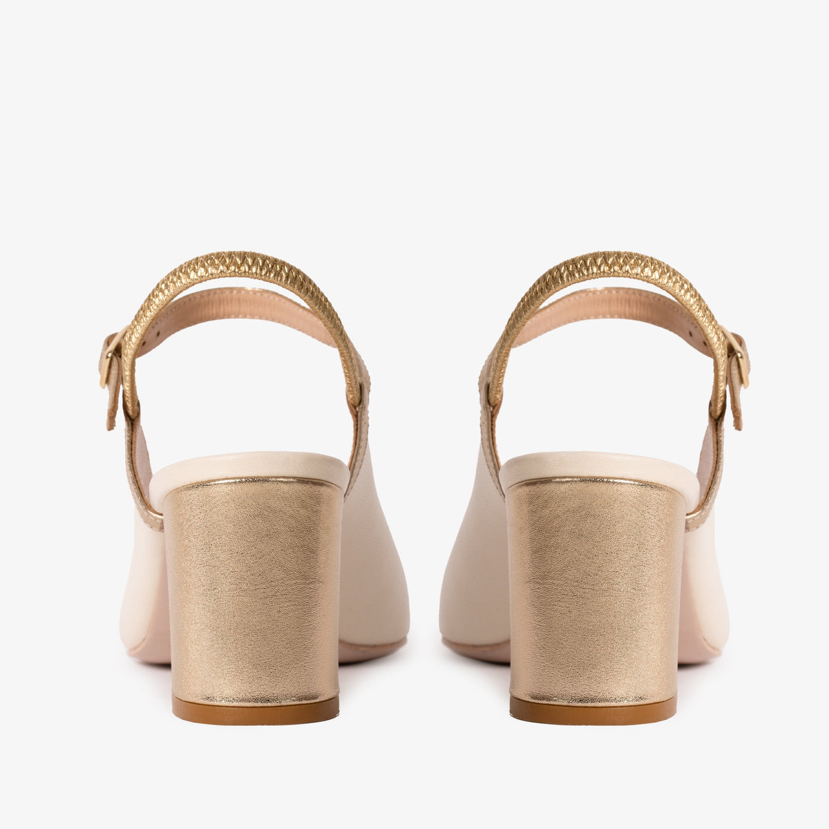 Vinci Leather The Pompei Cream Leather Slingback Women Sandal – product view 5