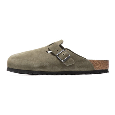 Birkenstock Boston Soft Footbed Unisex Clogs — Thyme Suede – product view 4