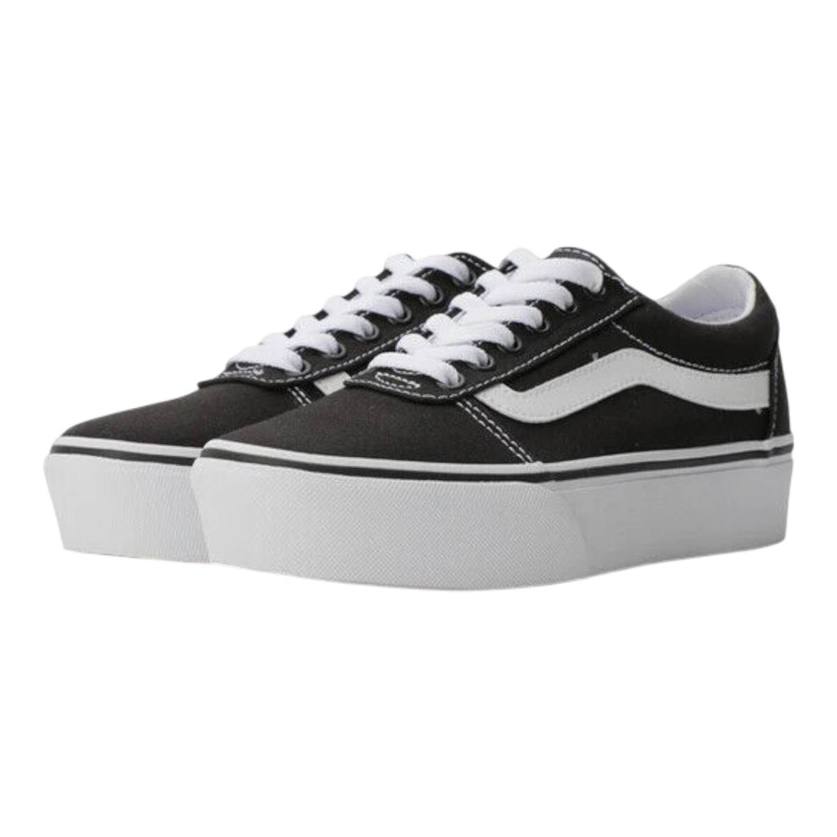 Vans Ward Women's Sneakers — Black/White Canvas – product view 1