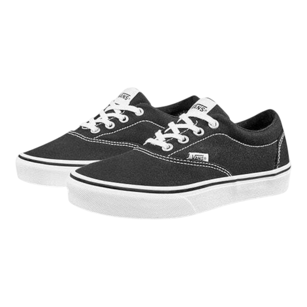 Vans Doheny Women's Sneakers — Black/White Canvas Low-Top – product view 1