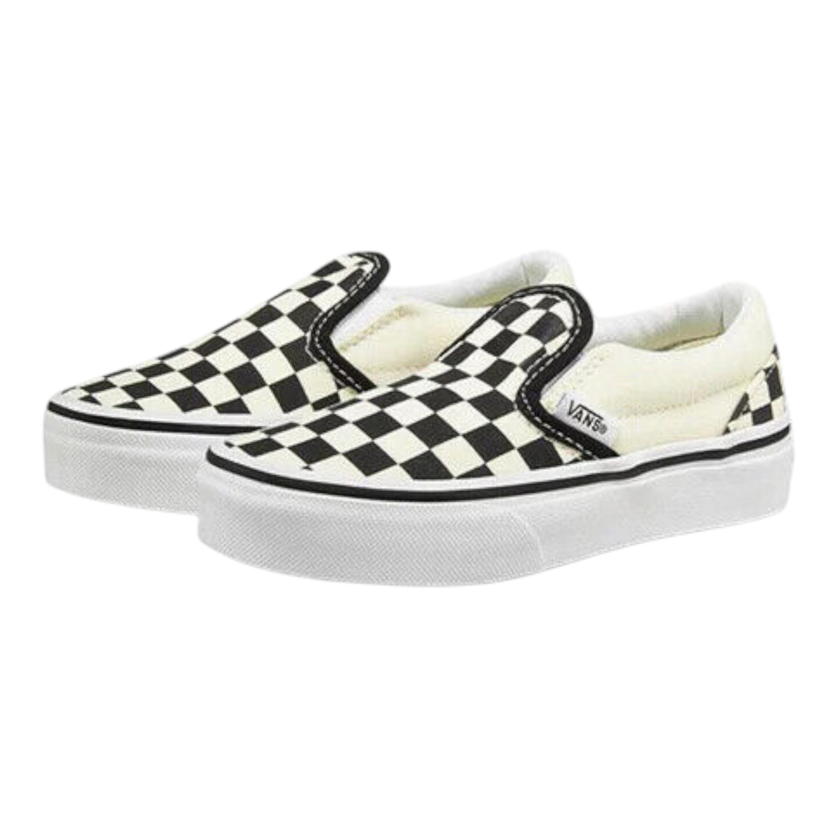 Vans Classic Kids' Sneakers — Black/White/Checkerboard – product view 1
