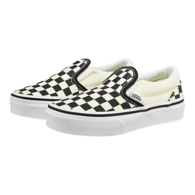 Vans Classic Kids' Sneakers — Black/White/Checkerboard – product view 1