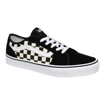 Vans Filmore Decon Checkboard Men's Sneakers — Black/White Leather – product view 1