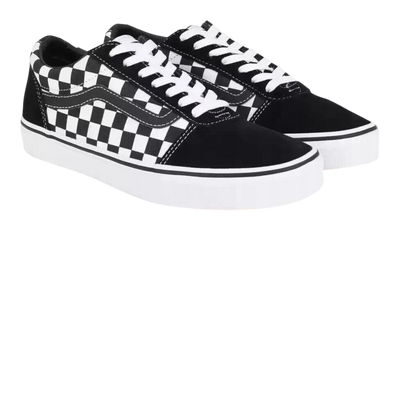 Vans Ward Checkered Men's Sneakers — Black/White Suede – product view 1