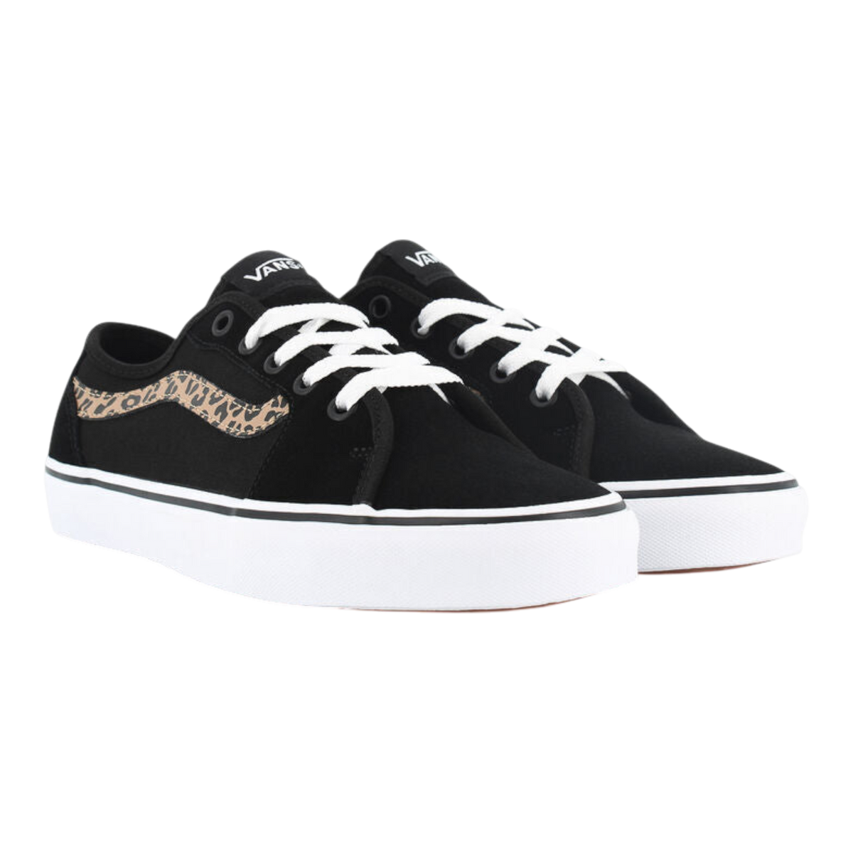 Vans Filmore Decon Women's Sneakers — Black/Leopard Canvas – product view 1