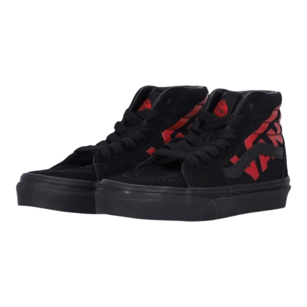 Vans SK8 Hi Kids' Sneakers — Black/Red High-Top – product view 1