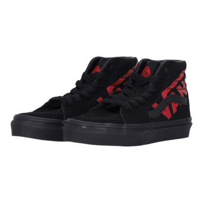 Vans SK8 Hi Kids' Sneakers — Black/Red High-Top – product view 1