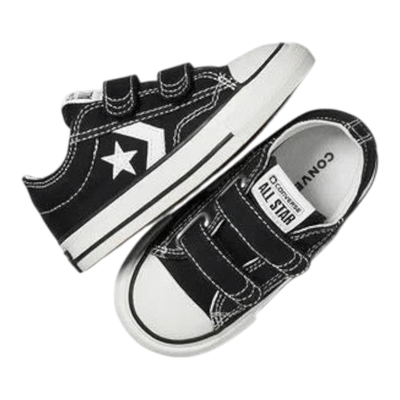 Converse Star Player 76 Baby/Toddler (TD) Sneakers — Black/White Canvas – product view 1