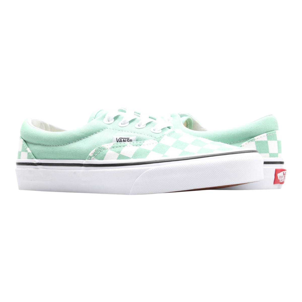 Vans Era Neptune Sneakers — True White/Checkerboard/Green Low-Top – product view 1