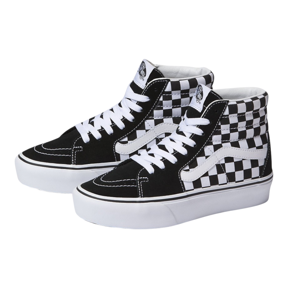 Vans SK8 Hi 2.0 Women's Sneakers — Black/White/Checkerboard – product view 1