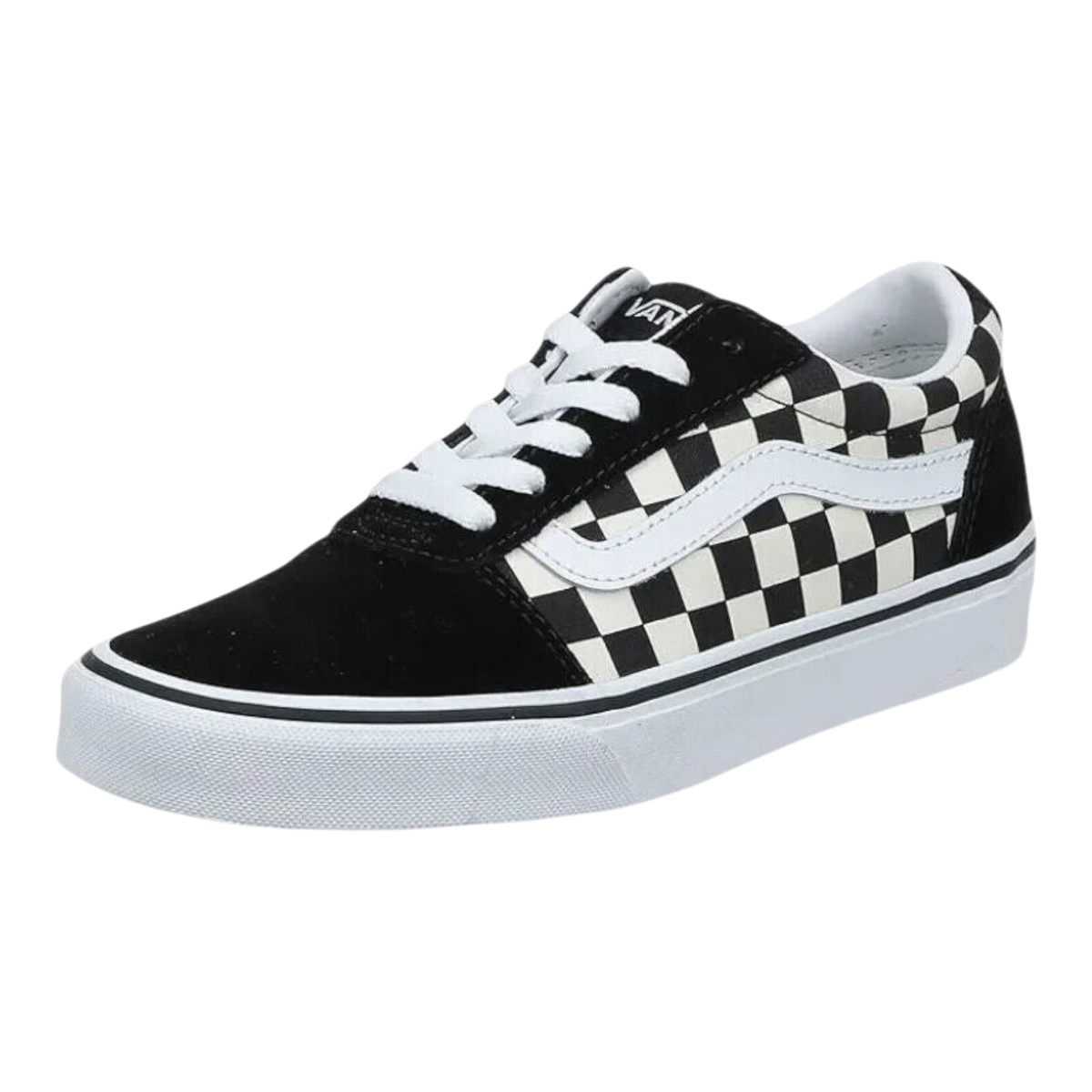 Vans Ward Checkered Women's Sneakers — Black/White Canvas – product view 1